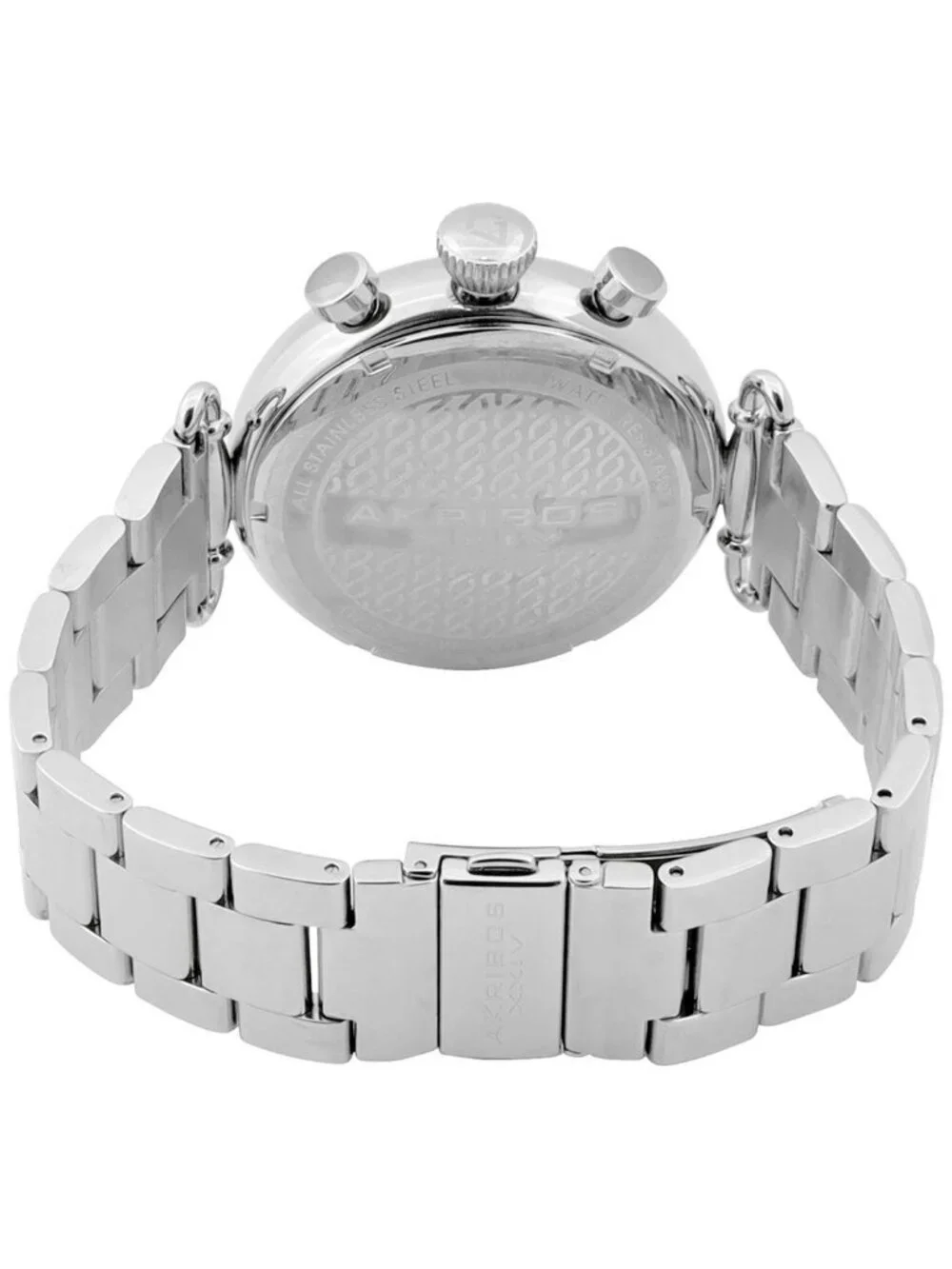 NWT Akribos XXIV Akribos Grandiose Chronograph Silver Dial Men's Watch